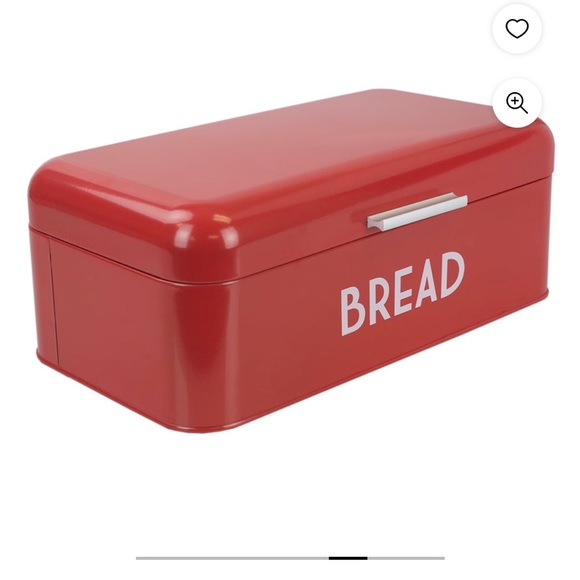 🥖NEW RETRO METAL VINTAGE STYLE RED BREAD BOX FOR KITCHEN DINER STYLE - Picture 3 of 11